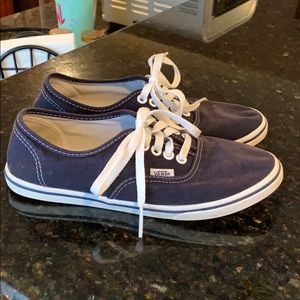 Vans navy canvas sneaker.